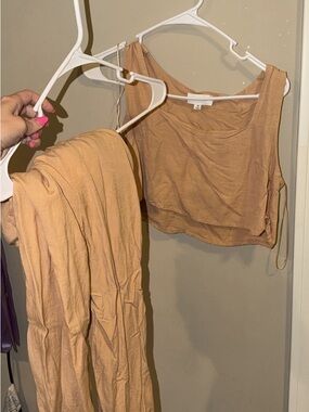 Sleeveless Crop tank and pants set - Women's Basic
